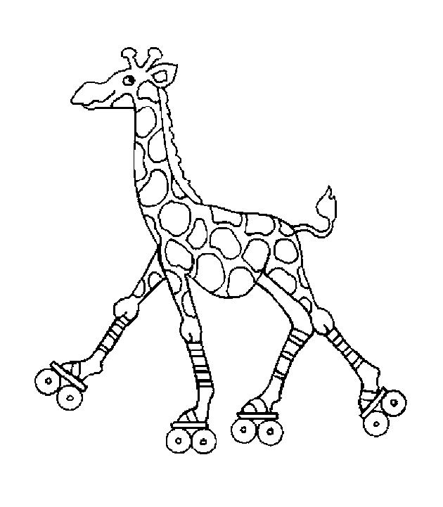 Animale girafe de colorat p21