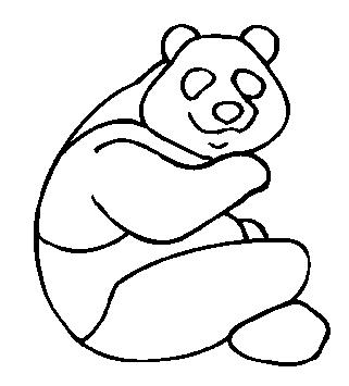 Animale ursi panda de colorat p02