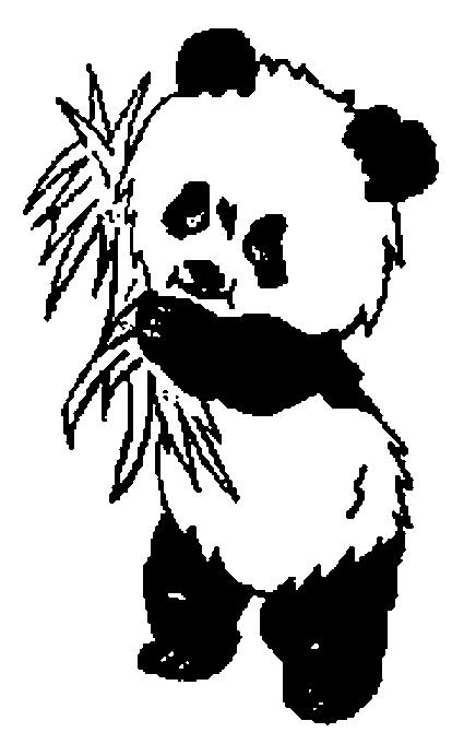 Animale ursi panda de colorat p07