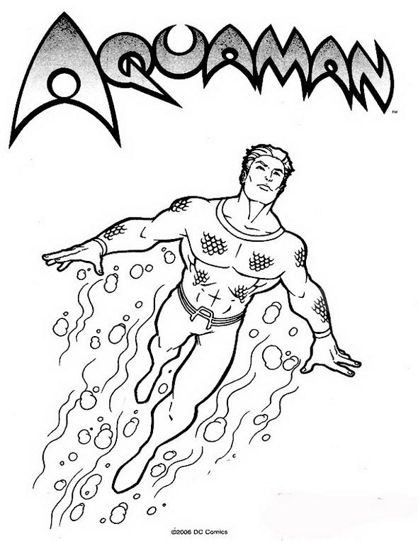 Aquaman de colorat p01