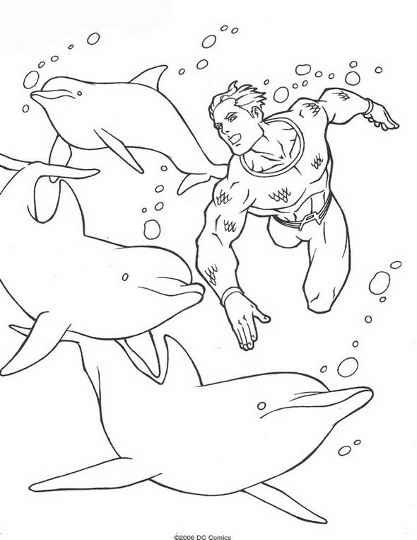 Aquaman de colorat p09