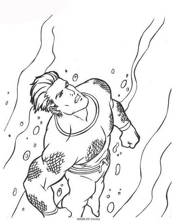 Aquaman de colorat p36