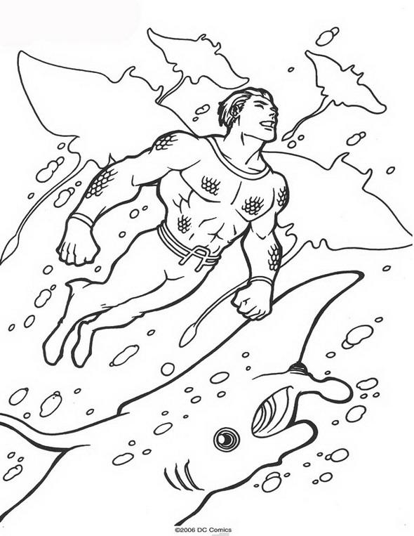 Aquaman de colorat p50
