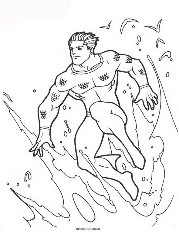 Aquaman de colorat p52