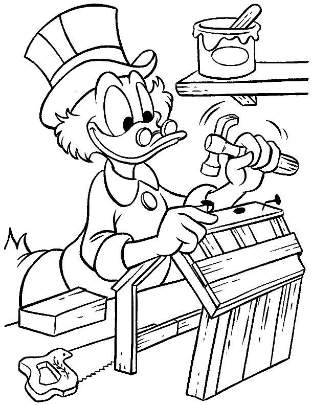 Donald duck de colorat p09