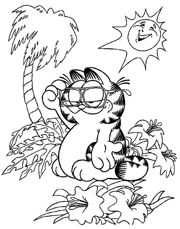 Garfield de colorat p12