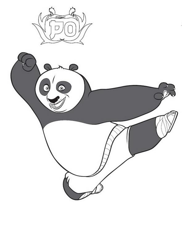 Kung fu panda de colorat p01