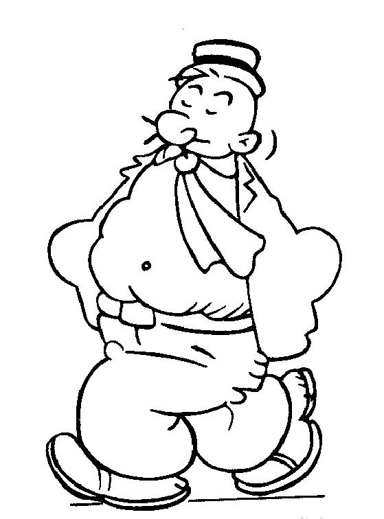 Popeye marinarul de colorat p08