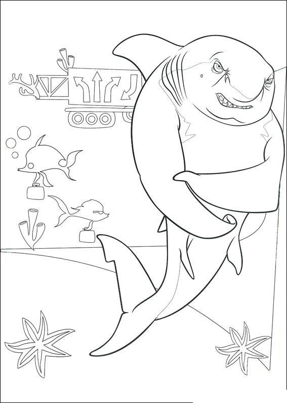 Shark tale de colorat p02