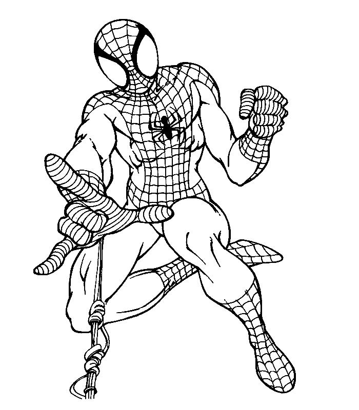 Spiderman de colorat p02