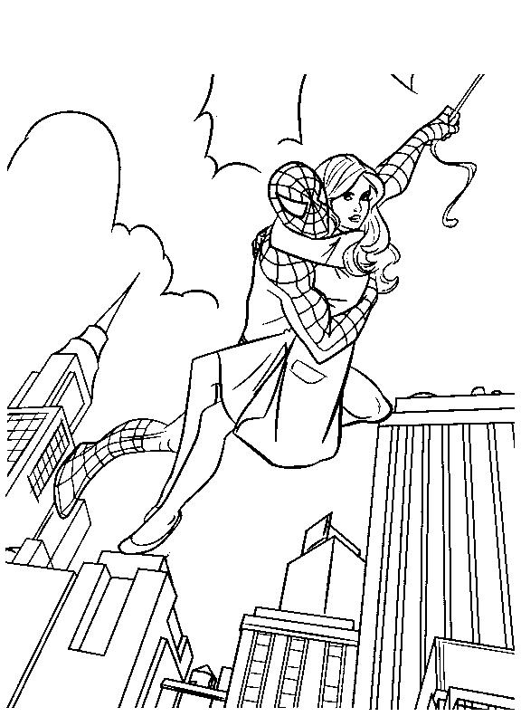 Spiderman de colorat p16