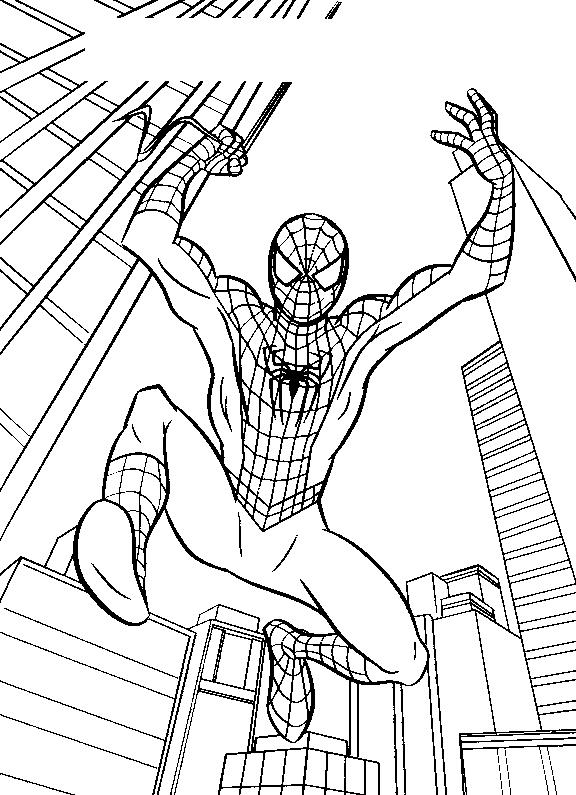 Spiderman de colorat p27