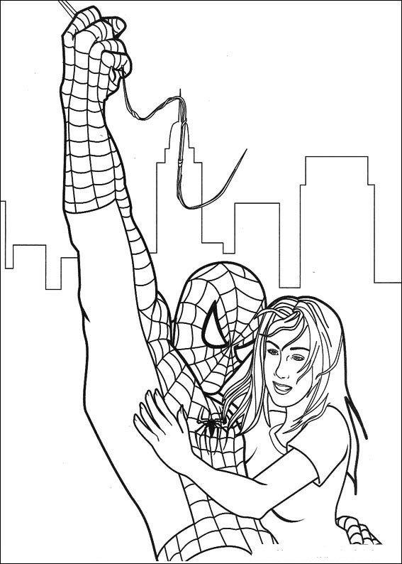 Spiderman de colorat p45