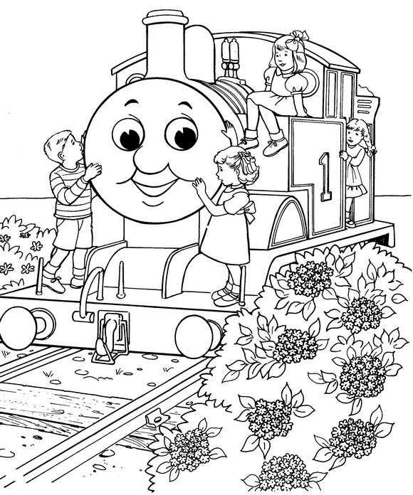 Thomas the train de colorat p03