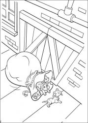 plansa de colorat 102 dalmatieni #1