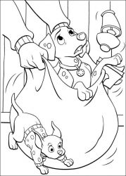 plansa de colorat 102 dalmatieni #3