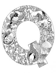 plansa de colorat alfabetul cu animale #17