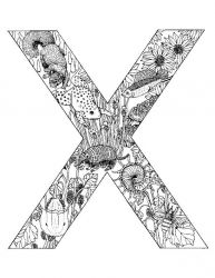 plansa de colorat alfabetul cu animale #3