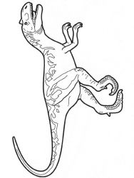 plansa de colorat animale dinozauri #1