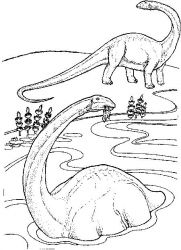 plansa de colorat animale dinozauri #8