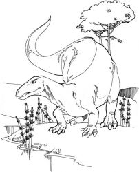 plansa de colorat animale dinozauri #11
