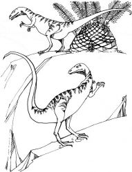 plansa de colorat animale dinozauri #13