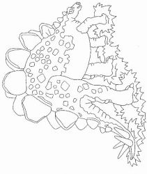 plansa de colorat animale dinozauri #17