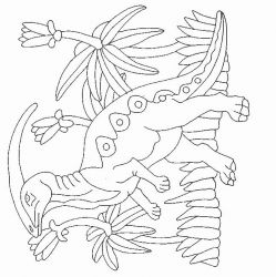 plansa de colorat animale dinozauri #21