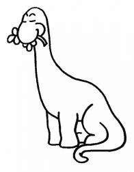 plansa de colorat animale dinozauri #3