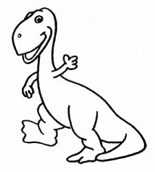 plansa de colorat animale dinozauri #6