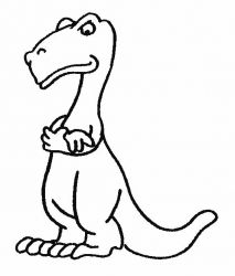 plansa de colorat animale dinozauri #7