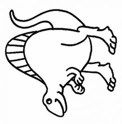 plansa de colorat animale dinozauri #9