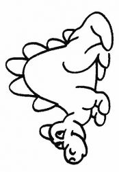 plansa de colorat animale dinozauri #10