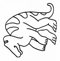 plansa de colorat animale dinozauri #12