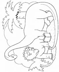plansa de colorat animale dinozauri #17