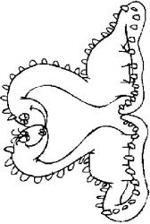plansa de colorat animale dinozauri #20
