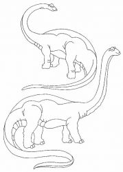 plansa de colorat animale dinozauri #5