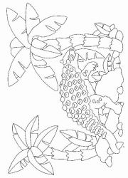 plansa de colorat animale dinozauri #6