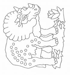 plansa de colorat animale dinozauri #8