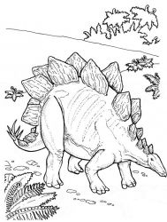 plansa de colorat animale dinozauri #16