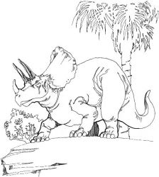 plansa de colorat animale dinozauri #18