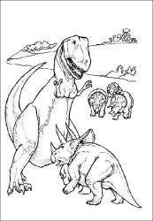 plansa de colorat animale dinozauri #21