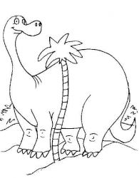 plansa de colorat animale dinozauri #2