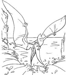 plansa de colorat animale dinozauri #4