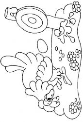 plansa de colorat animale gaini #5