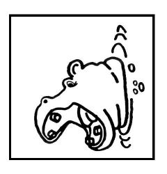 plansa de colorat animale hipopotami #9