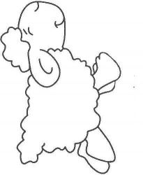 plansa de colorat animale oi #7