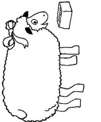 plansa de colorat animale oi #14