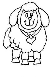 plansa de colorat animale oi #18