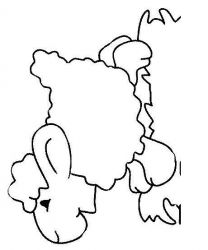 plansa de colorat animale oi #19